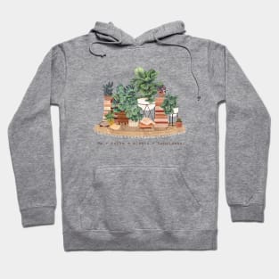 Books and plants illustration Hoodie